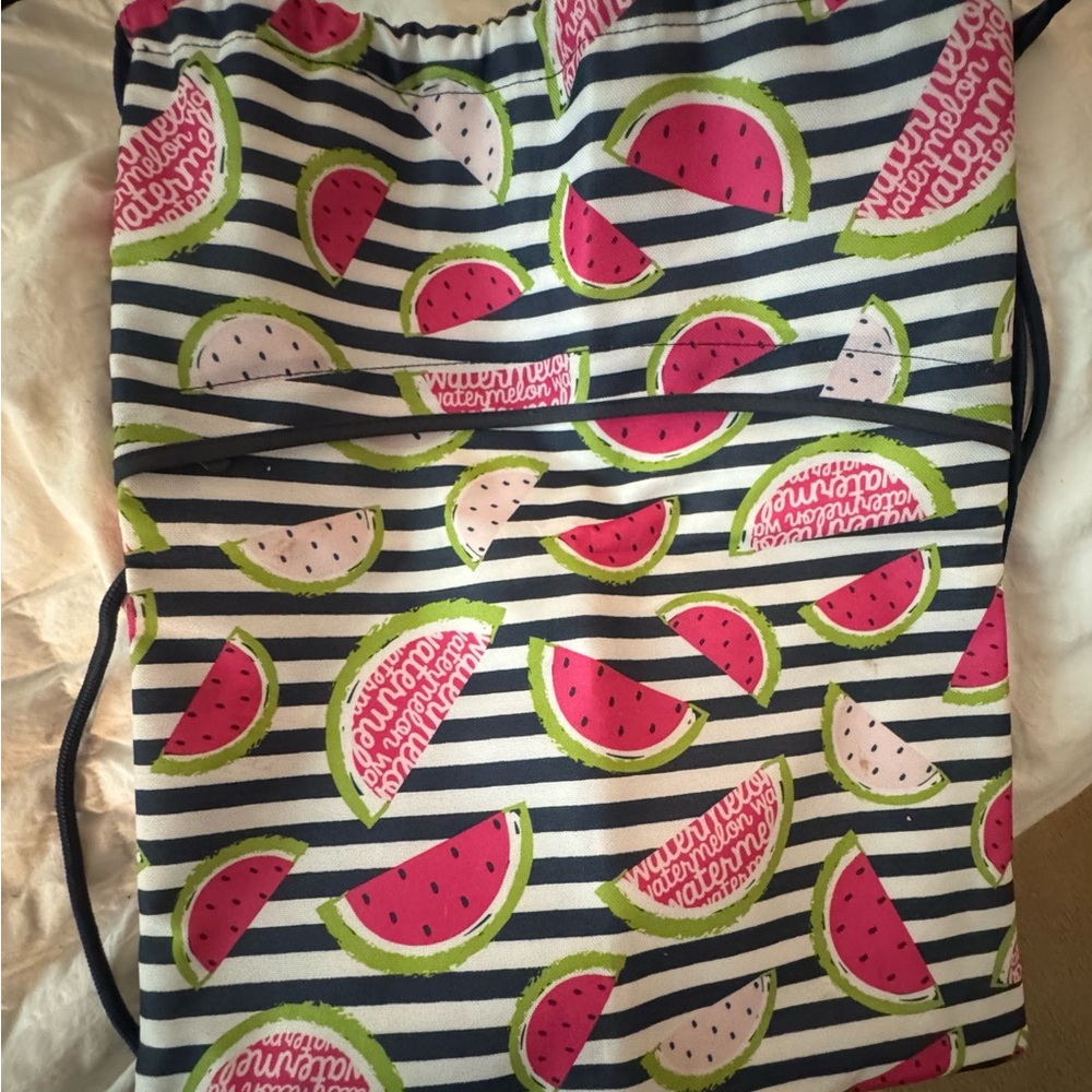 Watermelon Print Drawstring Thermal Backpack